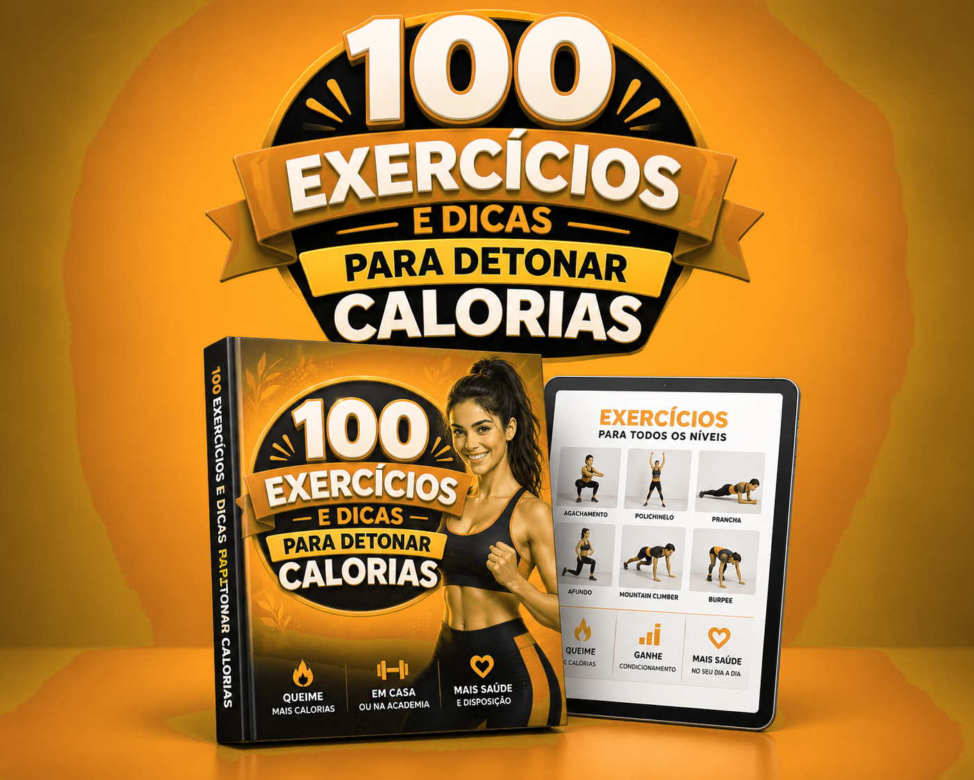 Capa do BÔNUS 3: 100 Exercícios e Dicas para Detonar Calorias