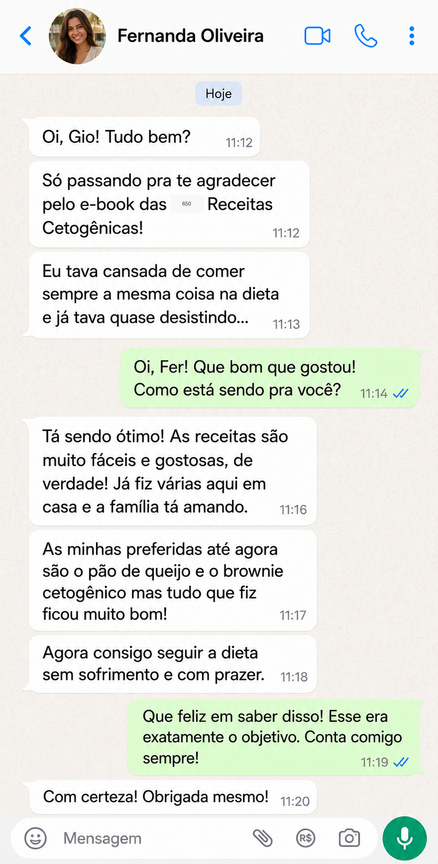 Depoimento de Fernanda Oliveira
