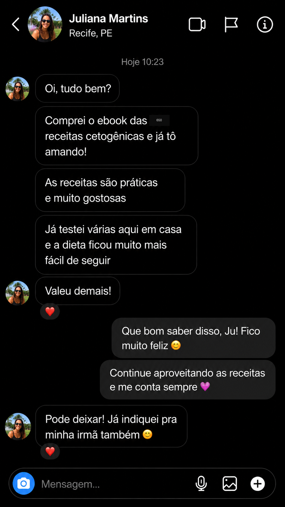 Depoimento de Juliana Martins