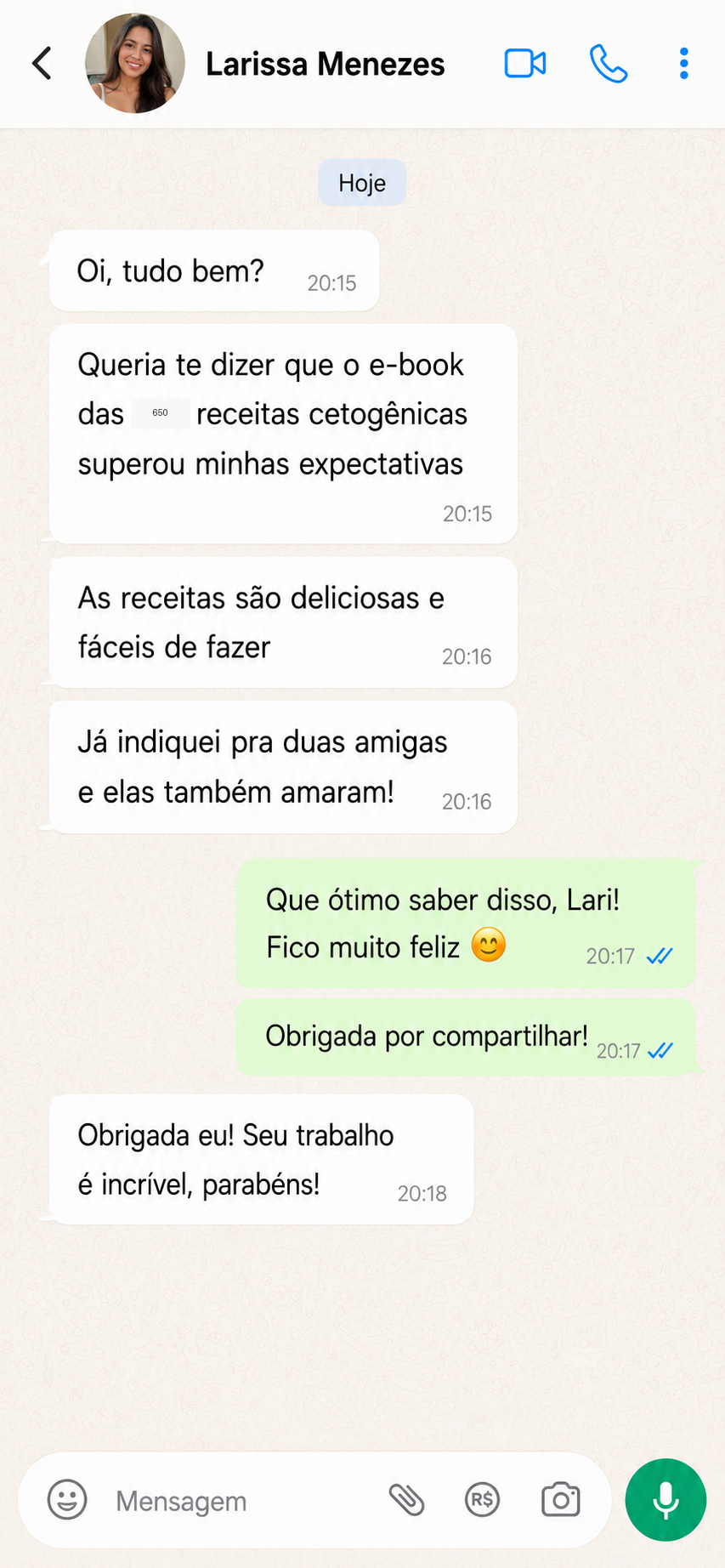 Depoimento de Larissa Menezes